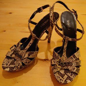 VANELi Quelina snake print platform heels